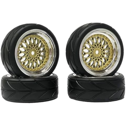KINGCOO 64mm RC Car Tyres and Wheels Set Cover