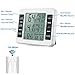 Refrigerator Thermometer, Digital Fridge Freezer Thermometer with Audible Alarm, Min Temperature Display, 2 Sensors, for Home Restaurants Kitchen
