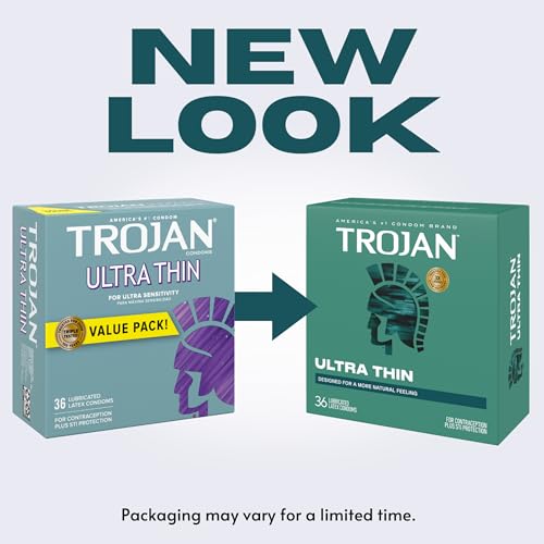 Trojan Ultra Thin Latex Condoms, 36 count