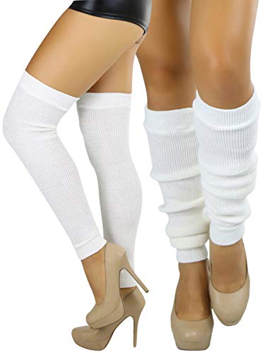 Image of ToBeInStyle Women's Long Over The Knee Leg Warmers Bright Thigh High