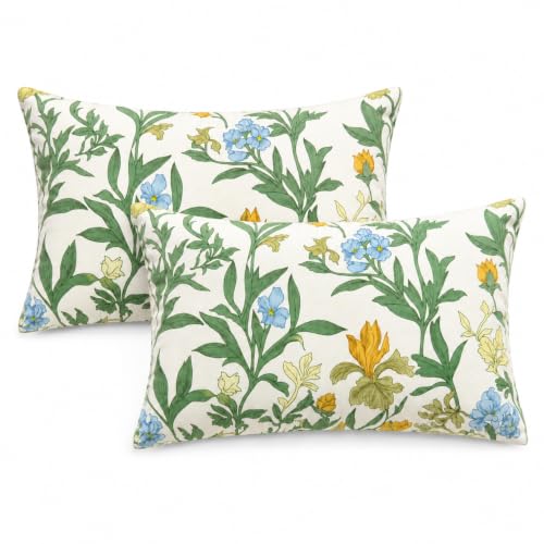 JMKaixin Outdoor/Indoor Throw Pillows with Inserts, 12"x 20" Pack of 2