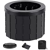 Multifuncional – No solo se puede utilizar como inodoro para coche o camping, sino también como asiento con función de almacenamiento, cubo de basura, taburete pequeño, caja de almacenamiento, inodoro interior para ancianos, cubos de vómitos para mujeres embarazadas, etc. En caso de desastres naturales, se puede usar en lugar de baños familiares.