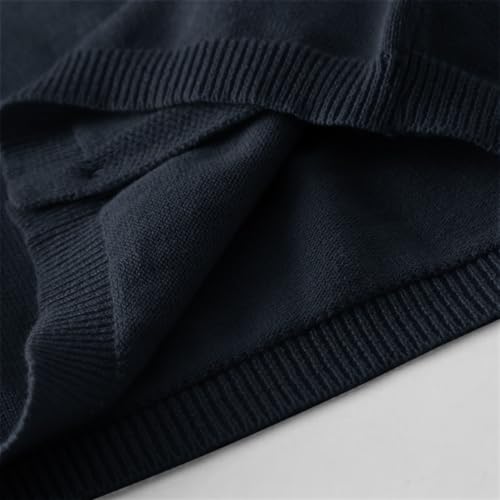 Girls Cardigan Sweater Kids Button Up Knit Crewneck Sweaters Navy 7-8 T — view 4