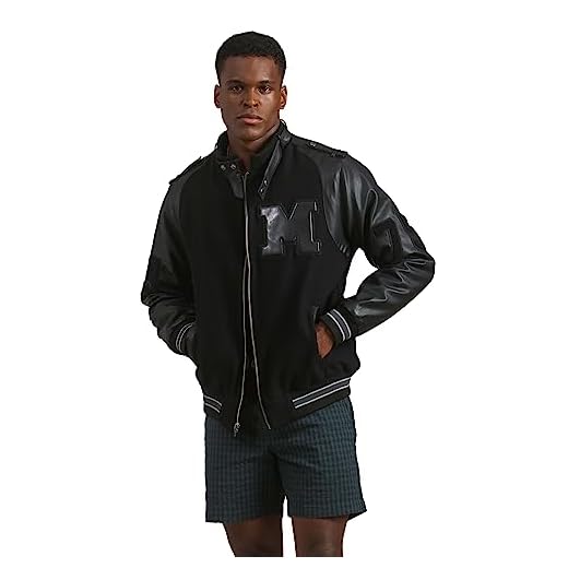 Members Only Men's Varsity Jacket (Black, 2XL)
