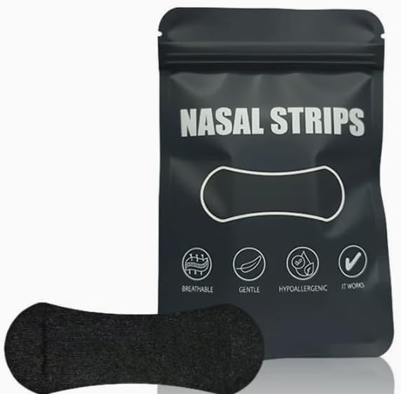 Nose Strips for Sleeping 30 Pcs, Breathable Facial Lift Tape, Non-Medical Skin Friendly Nose Tape for Men Women