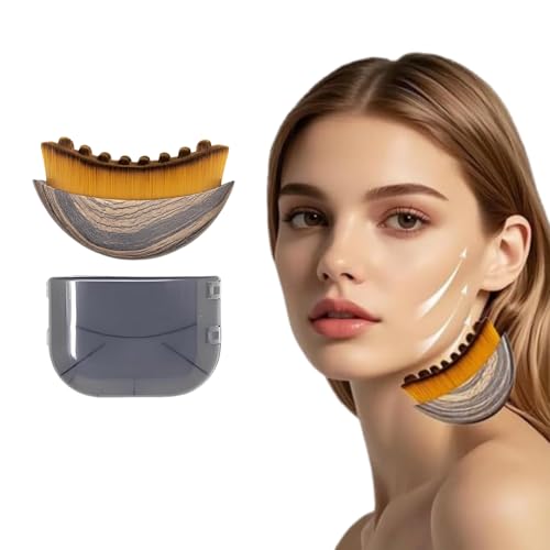 Nivalea Brosse Drainage Lymphatique Visage,Brosse de Massage Facial Lymphatique,Drainage Lymphatique,Modelage Mâchoire,Nettoyage Profond