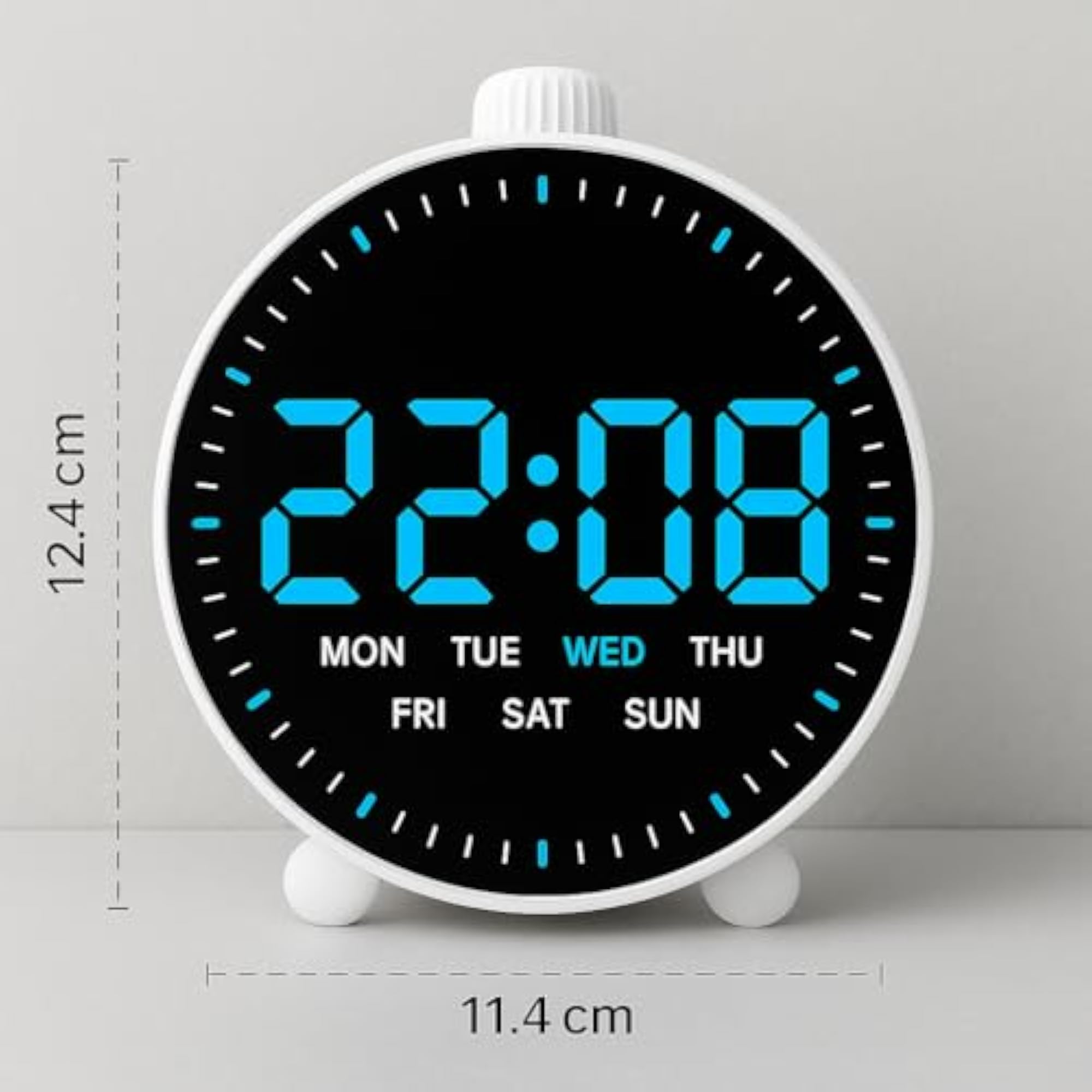 USB Powered LED Alarm Clock with Blue Display