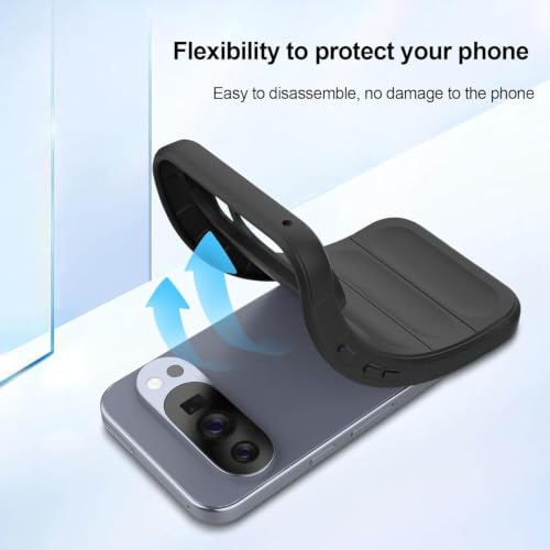 Image of ShieldTech AirGuard Series Back Cover Case for Google Pixel 10 | Microfiber Lining | Airbag Cushion Drop Protection | Shockproof Silicone Back Cover Case | Anti Slip Grip - Black for Google Pixel 10