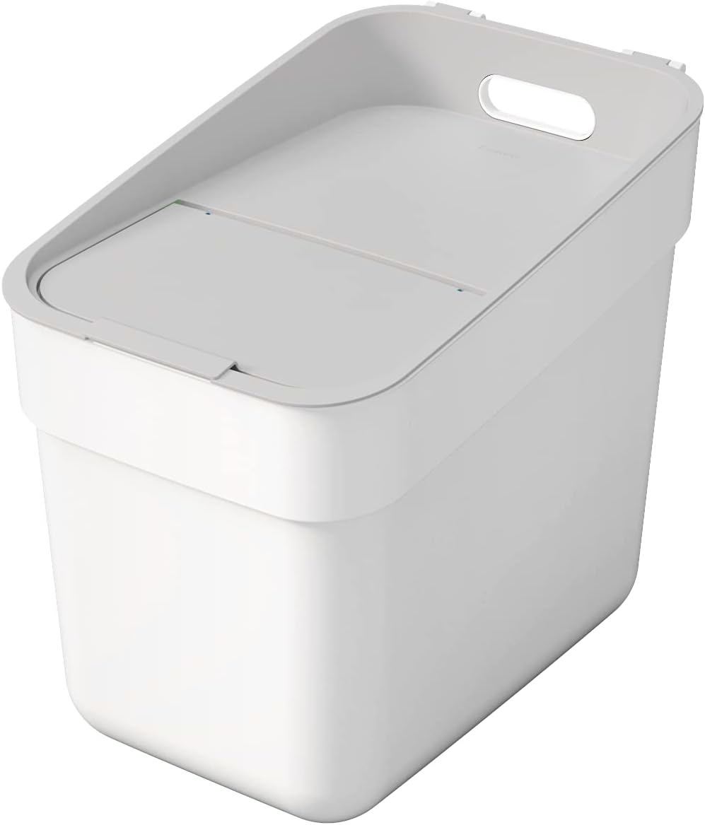 CURVER Ready to Collect, 20 L Rubbish Bin, Perfect for Separating Waste, Stackable Waste Separation System, White