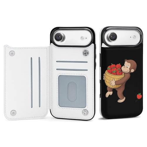 手帳型 おさるのジョージ (2) 対応 iPhone 17 Air ケース カード収納 スマホケース 財布型 携帯ケース 軽量 全面保護 スタンド機能 おしゃれ お祝いギフト