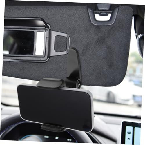 Supporto Telefono Auto Clip Regolabile per Parasole Compatibile Facile Installazione Nero