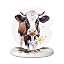 Watercolor Cow Daisy
