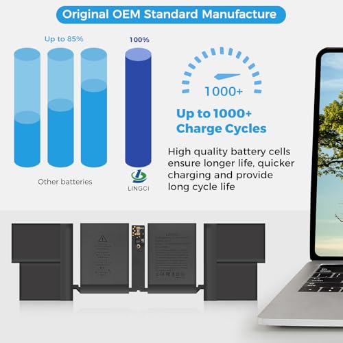 Image of A2485 Battery,A2527 Replacement Battery for MacBook Pro 16 inch (Late 2021) Battery A2485 EMC3651 (Upgraded High Performance 11.45V 99.6Wh 8693mAh)