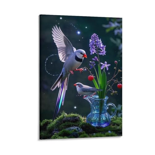Impression sur toile zèbre finch premium de 50x75cm pour décoration murale haut de gamme