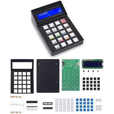 MiOYOOW DIY Calculator Soldering Practice Kit, 7 Digits Desk Calculator Kit with 1602 LCD Display, DIY Soldering Electronic Project Kits for School Learning and Home Office Daily Use Cover