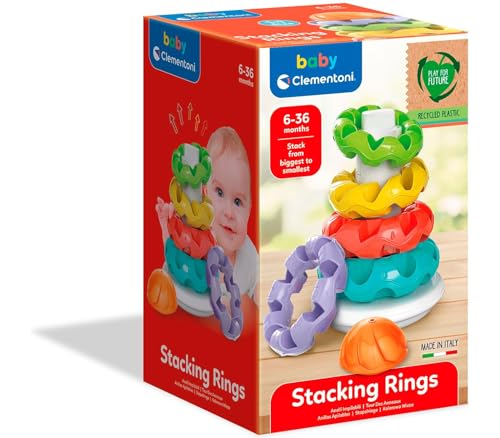 Clementoni Tour colorée Pyramide Montessori Cercles Bébé Puzzle