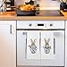 GWFSJYU Chinoiserie Bunny Kitchen Towels Set of 2, Easter Blue and White Rabbit Gifts Dish Tea Towel for Kitchen, Coquette Bunnies Hand Towels for Bathroom, Bunnies Gifts for Bunny Lovers Girls, 16x24