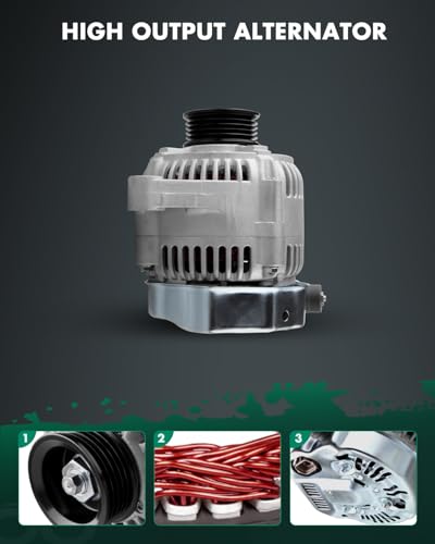 Image of SCITOO Alternator Fits for Toyota Camry 1997 1998 1999 2000 2001 L4 2.2L, Solara 1999 2000 2001 L4 2.2L - 12V 80 Amp CW 5-Groove Pulley, 13754 AND0187 101211-9510 400-52125 27060-03060