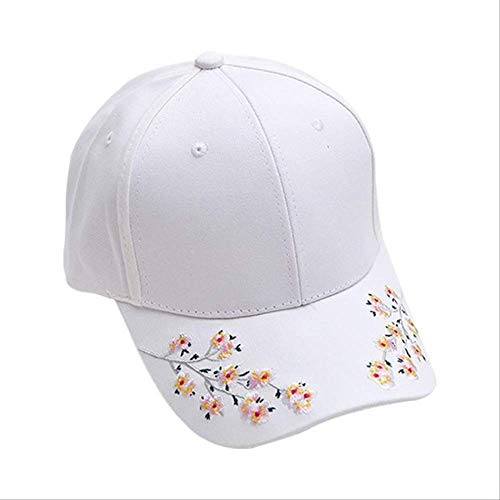 Casquette en coton de qualité supérieure avec broderie fleur de prunier chic et confortable