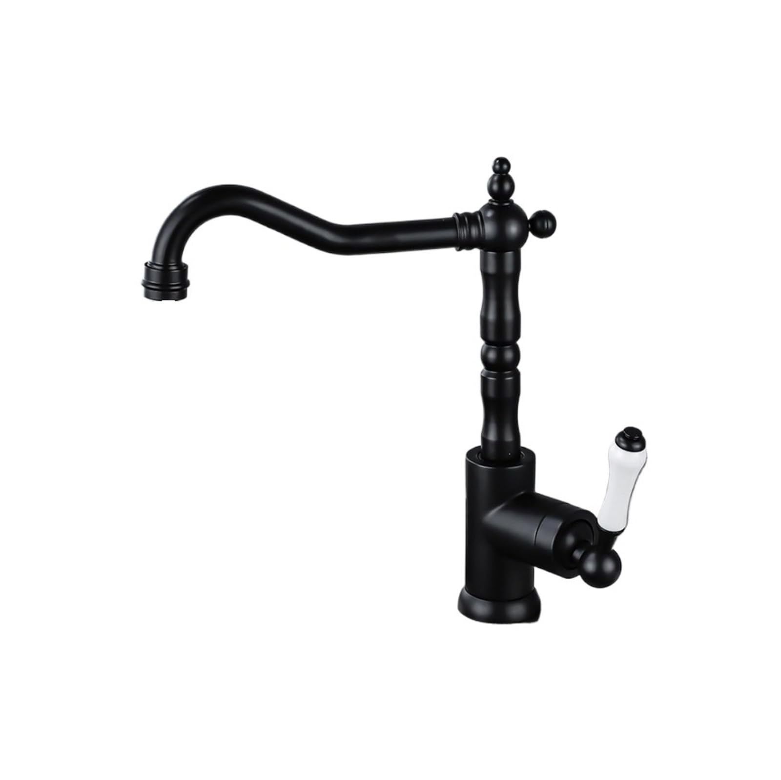 Gold Kitchen Faucet 360 Degrees Rotating Faucet Table Basin Sink Hot&Cold Water Tap(Black)