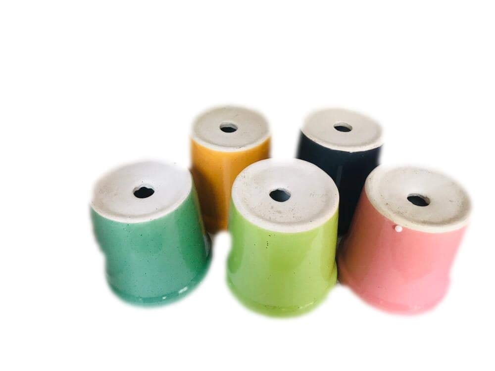 Colorful Ceramic Planters - Pack of 5 -3 Colorful Ceramic Planters - Pack of 5 -3