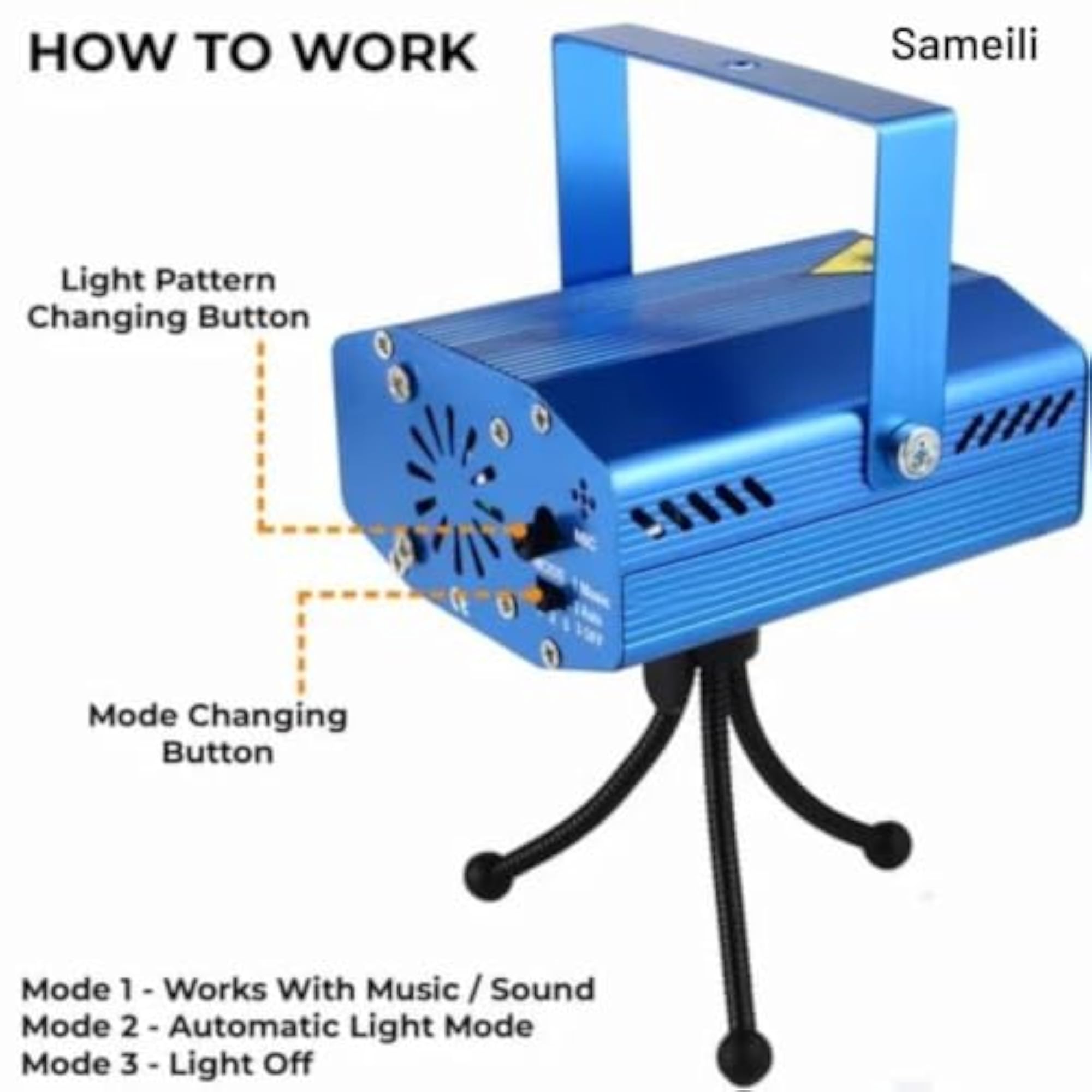 6-Pattern Mini Laser Light