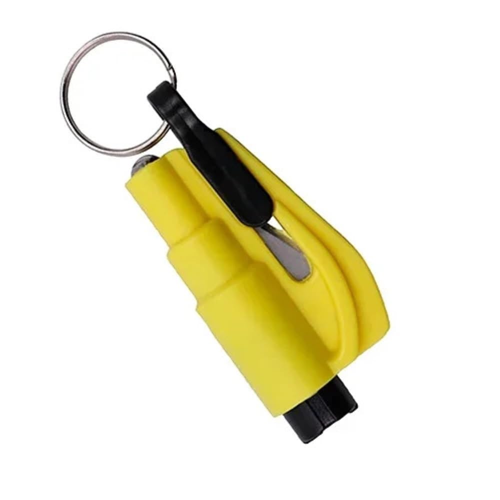 Dfjoenvldkhfe Yellow Multifunctional Life Hammer For Car Glass Breaker, 3 In 1 Emergency Escape Hammer, Hammer For Car(Yellow)