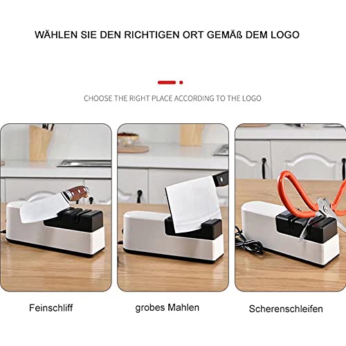 ZJYWAN Elektrischer Messerschleifer Profi Messerschärfer 2-in-1 Abziehstein für Alle Messer Grob Schleifen… – Bild 4