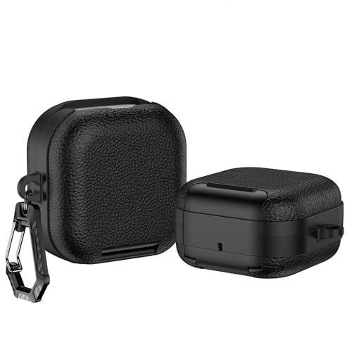 KOOLRIVER�EFor Galaxy Buds4 �P�[�X �ϏՌ� Pro �J�o�[�J���r�i�t�� PU���U�[ �X�^���h�@�\���� Qi�[�d ���C�����X�[�d�Ή� �V���v�� �ی�J�o�[(�u���b�N)