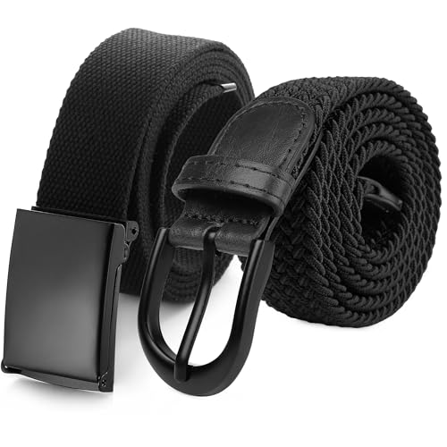 Mile High Life Cut To Fit Canvas Web Belt + Braided Stretch Elastic Belt
