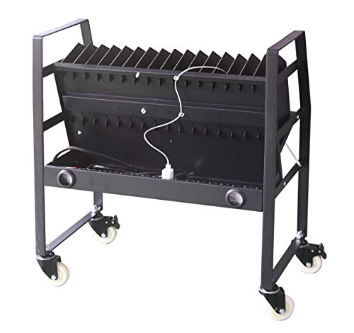 Pearington-Pear-91361,16 Device Mobile Open Charging Cart For Ipads,Chromebooks & Laptop Computers,Compatible With Any Screen Size,Easy Access Slots,Removable Dividers,Small Footprint,Surge Protection #TOP3