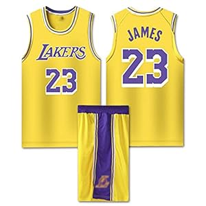 Ląkěrŝ jąmȩŝ # 23 basketbaluniformen T-shirts, training mouwloos sport vest + shortjersey voor mannen, geschikte…