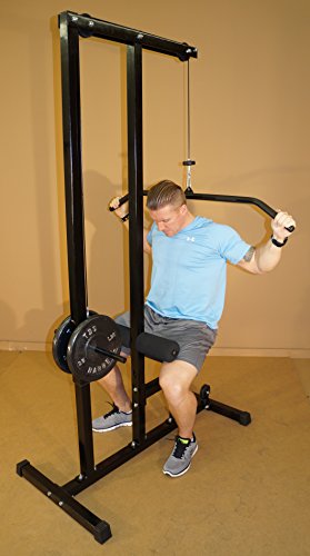 Tds 600Lb Rated Lat/Row Machine For Standard Plates With Deluxe Seat, Covered Foam Knee Holders #TOP7