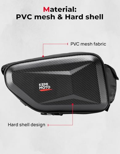 Kemimoto F1801-0540 Motorcycle Saddlebags Hard Saddle Bags Motorcycle Side Bags Extendable Pannier Bag Compatible With Grom 2022-2025 Navi Z125 Motorcycle Dirt Bike Dual Sport Motorcross Motorbike 30L thumb #3