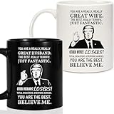 Breezy Valley Valentines Day Gifts for Husband Wife Couples Coffee Mugs Set - Valentines Day Gifts for Her Him Wifey Idea, Wedding Anniversary Birthday Gift for Wifey Hubby, Best Wife Husband Mugs