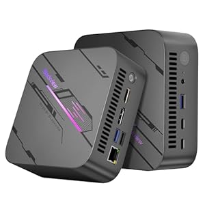 Blackview MP100 Aesthetic Mini PC Win 11 Pro, Ultra-Fluid 144Hz, AMD Ryzen 7430U, 32GB RAM 1TB SSD Mini Desktop Computer, Smart RGB, 3-Year Guarantee, WiFi 6/BT 5.2, Triple 4K Display for Home