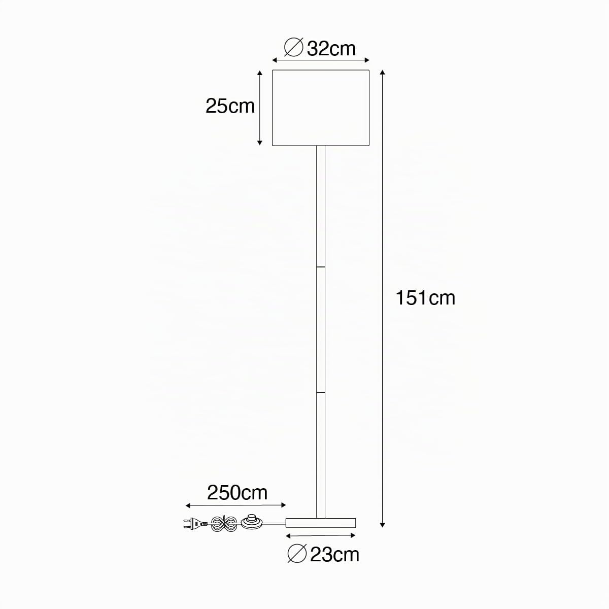 Qazqa rústico Lámpara de pie rural madera pantalla lino natural 32 cm - Mels/Lino Redonda Adecuado para LED Max. 1 x 40 Watt