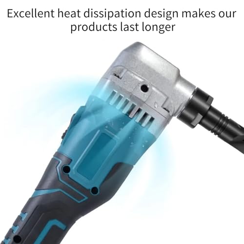 Grignoteuse en métal sans fil – Cisaille électrique haute puissance pour une coupe efficace des tôles d'acier et d'aluminium avec tête rotative
