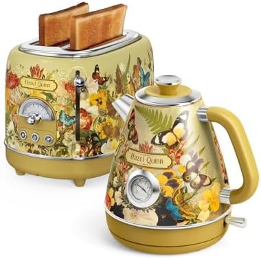 Hazel Quinn X Eduardo Recife Retro Breakfast Set, 2-Slice Toaster