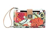 Sakroots Artist Circle Large Smartphone Cross-Body Phone Wallet Bag, Seafoam Flower Party