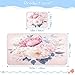 Burbuja Baby Cooling Mat Elegant Floral Bouquet Bed Pad Ice Silk Cool Mat for Crib Mattress, Sleeping Pad with Pillowcase for Girl Boy, 28x52 in