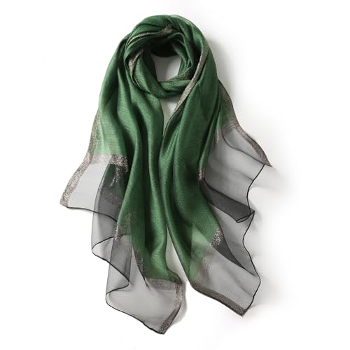 Champagne silk silk scarf women's long fashionable and stylish versatile shawl