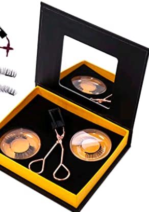 Dual Magnetic Eyelashes, Ultra Thin Magnet eyelashes, Reusable Soft 3D Eyelashes, No Glue Fake Lashes Extension with Applicator (2 Pack/ 8 Pieces)