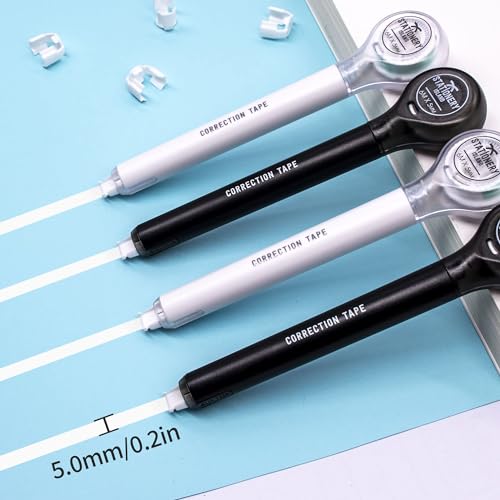 Stationery Island Cinta Correctora Roller Paquete de 4, Cintas Corrector Compact Corrección de Oficina Hogar Material Escolar y Papeleria para Estudiante Niño Adulto Oficinista 6mx5mm - imagen 7