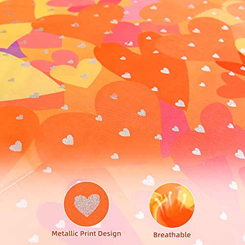 A Nice Night Comforter Set Silver Metallic Print, Rainbow Silver Foil Glitter Heart Of Love Pattern，Boho All Season Bedding Set,For Kids Teens,Boys Girls Bedding (Silver, Twin(68-By-88-Inches)) #TOP4