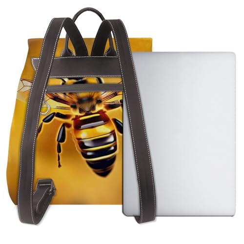 Sac à dos en cuir pour femme EdWal - Idéal ordinateur portable - 3