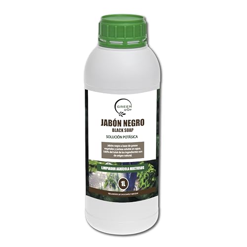 GREENGOF Jabón Potásico Premium (Solución Potásica), 1L - Concentrado - Hongos y Plagas - Actúa por Contacto - Mejora Defensa de Las Plantas - Natural - Pulgón, Mosca Blanca, Araña Roja, Cochinilla.