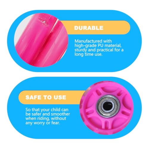 2pcs Ruedas de Entrenamiento para Bicicleta con Material Luminoso PU, Ruedas Auxiliares Equipada con Rodamiento, Giro Silencioso para Niños y Aprendizaje miniatura 5