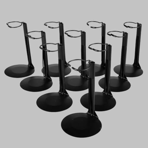UCanaan 10 Stück Puppenständer - Action Figur Ständer mit erweiterbarem Taillendraht für 8„-14“ Puppen Puppenständer für 8 bis 12inch Puppen geeignet für 1/6 Puppen Zubehör, Action Figur Ständer