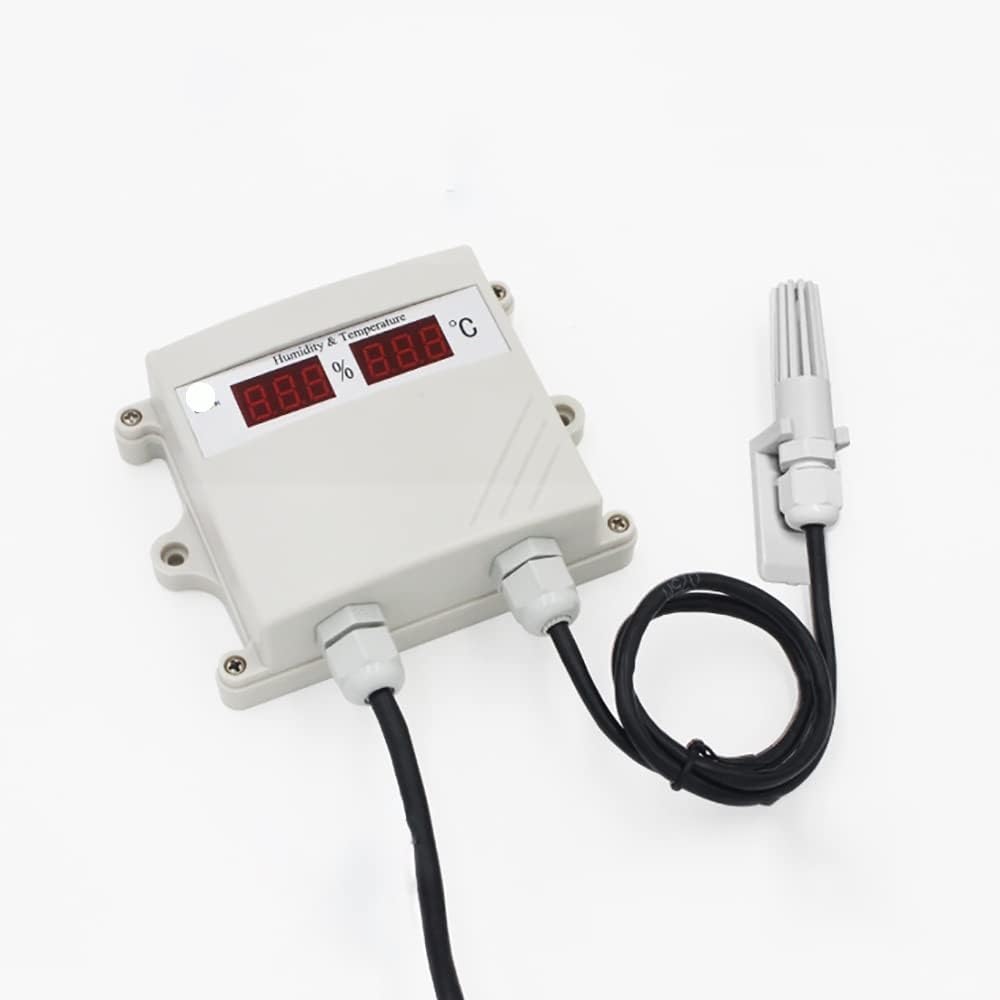 Sensor de temperatura y humedad con pantalla digital con salida RS485 y sonda impermeable for aplicaciones industriales(4-20mA)
